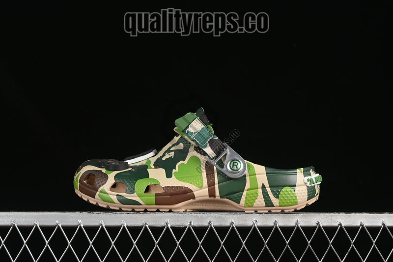 BAPE x Crocs Classic Clog ABC Camo Green Quality Reps 2