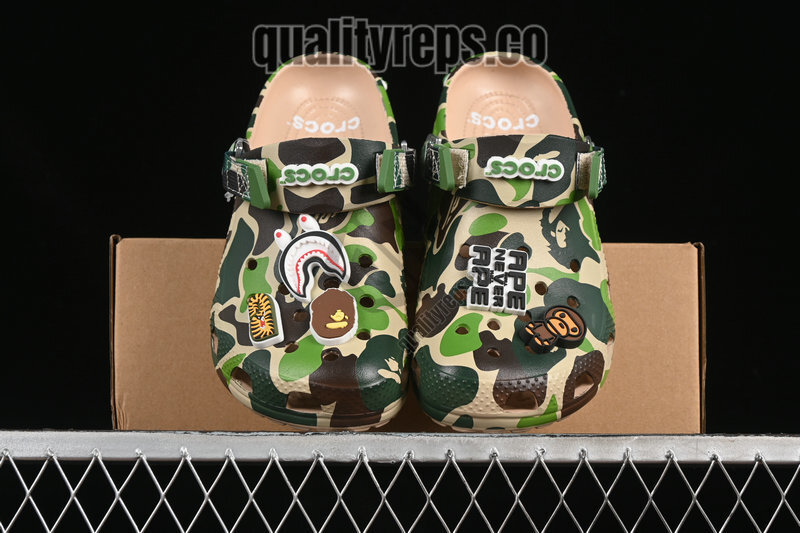 BAPE x Crocs Classic Clog ABC Camo Green Quality Reps 8