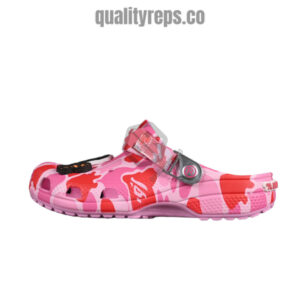 BAPE x Crocs Classic Clog ABC Camo Pink Quality Reps 1