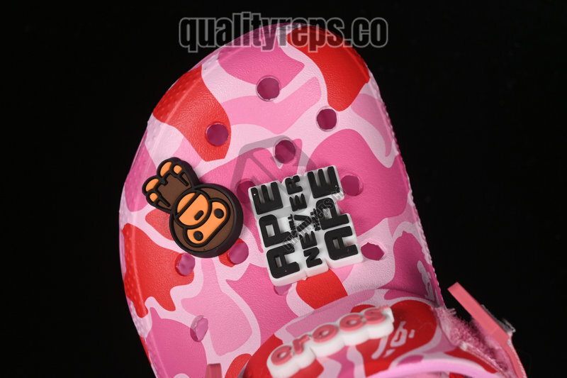 BAPE x Crocs Classic Clog ABC Camo Pink Quality Reps 6