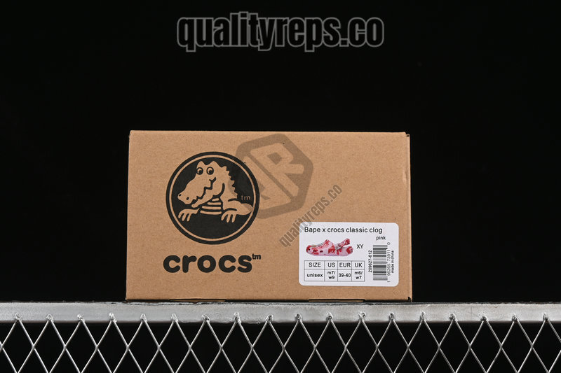 BAPE x Crocs Classic Clog ABC Camo Pink Quality Reps 7