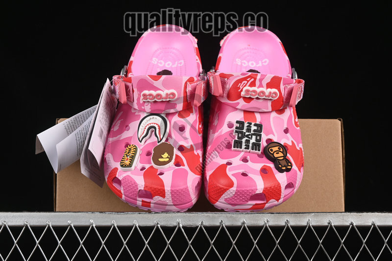 BAPE x Crocs Classic Clog ABC Camo Pink Quality Reps 8
