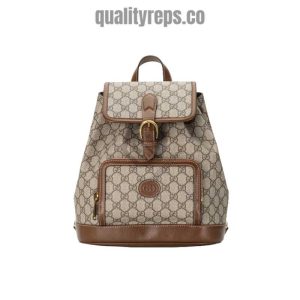 Gucci GG Marmont Backpack in Beige and Ebony GB069 Quality Reps