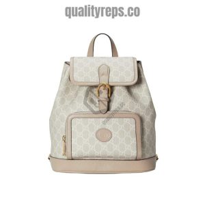 Gucci GG Marmont Backpack Beige and White GB070 Quality Reps