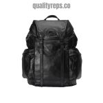 Backpack with Tonal Double G in Black Leather GB252 Quality Reps