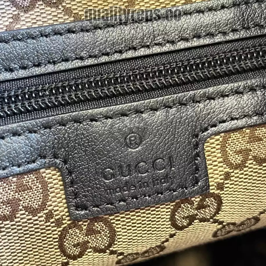 Backpack with Tonal Double G in Black Leather GB252 Quality Reps - Image 5