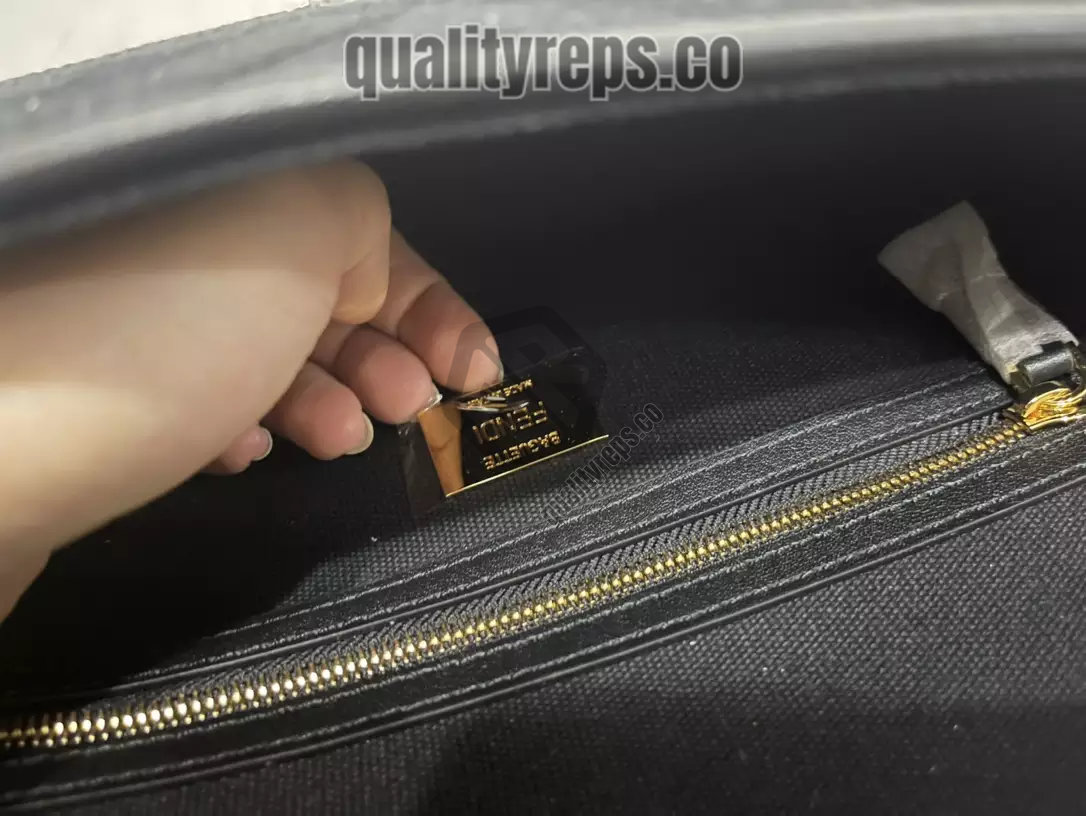 Baguette Black FF Canvas Bag Quality Reps - Image 10