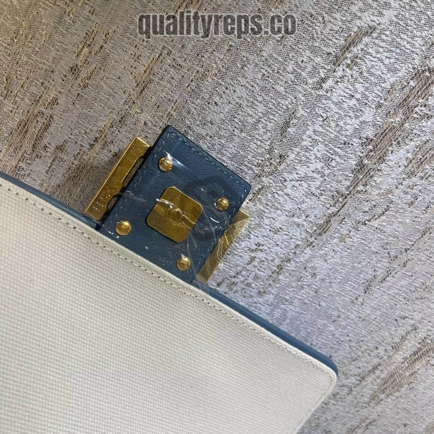 Baguette Multicolor Canvas Bag with FF Embroidery Quality Reps - Image 6