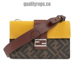 Baguette Pouch Brown Fabric Bag Quality Reps FB031
