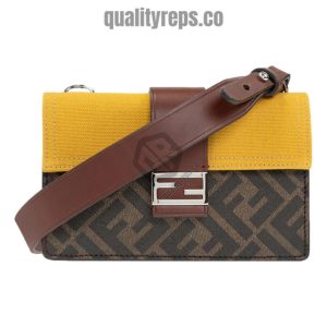 Baguette Pouch Brown Fabric Bag Quality Reps FB031