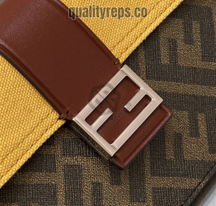 Baguette Pouch Brown Fabric Bag Quality Reps FB031 - Image 3