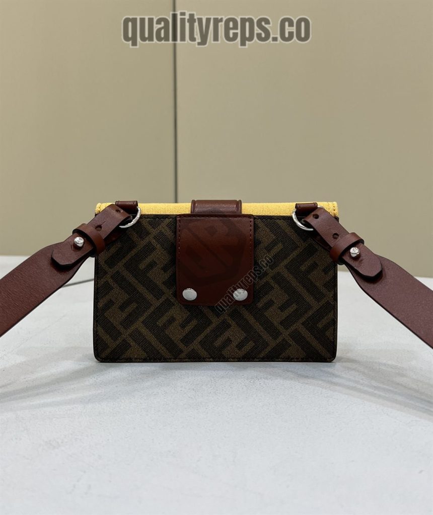 Baguette Pouch Brown Fabric Bag Quality Reps FB031