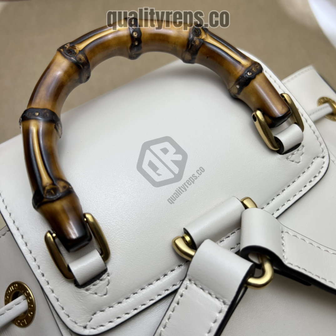 Bamboo Backpack White Leather GB048 Quality Reps - Image 6