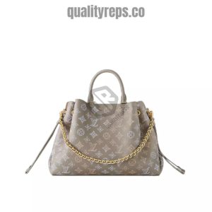 Bella Tote Gray Mahina Calfskin Quality Reps