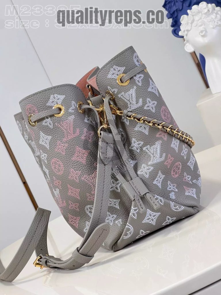 Bella Tote Gray Mahina Calfskin Quality Reps