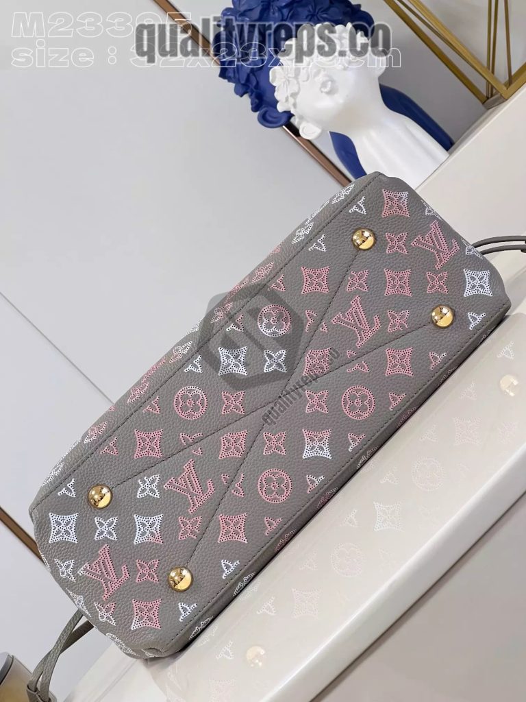 Bella Tote Gray Mahina Calfskin Quality Reps