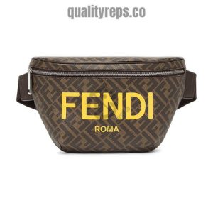 Belt Bag Brown FF Fabric FB034 Quality Reps