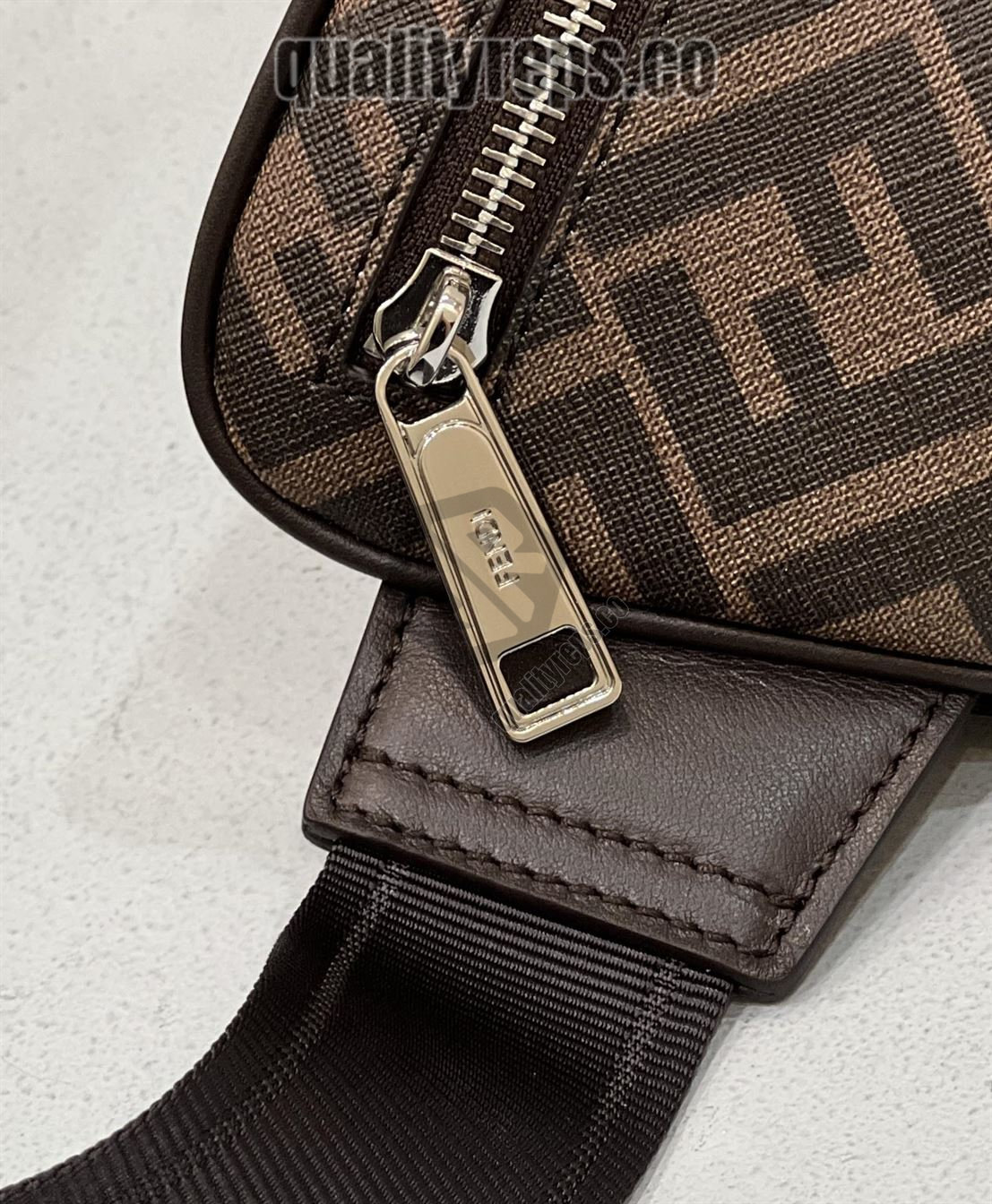 Belt Bag Brown FF Fabric FB034 Quality Reps - Image 10