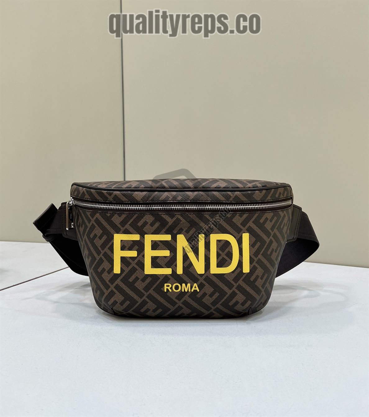 Belt Bag Brown FF Fabric FB034 Quality Reps - Image 2