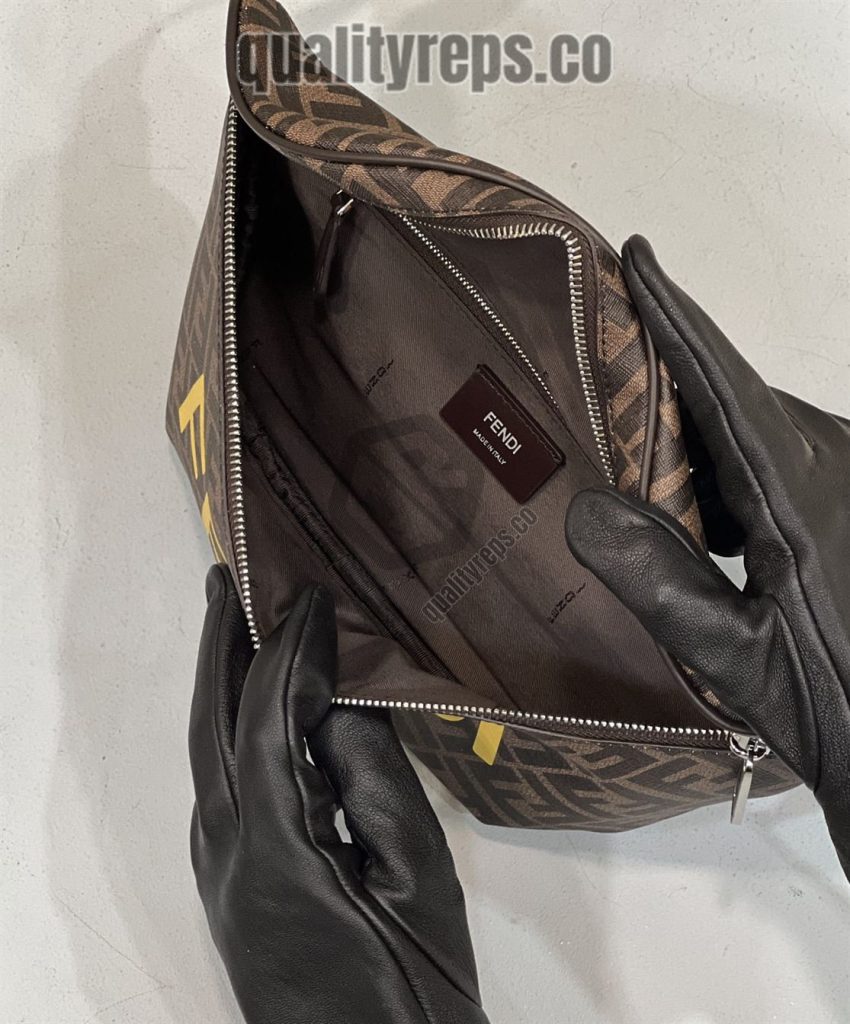 Belt Bag Brown FF Fabric FB034 Quality Reps