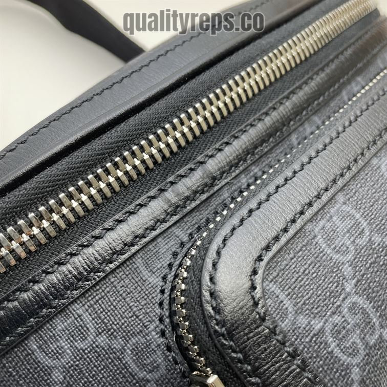 Belt Bag with Interlocking G Black Leather Details GB145 Quality Reps - Image 6