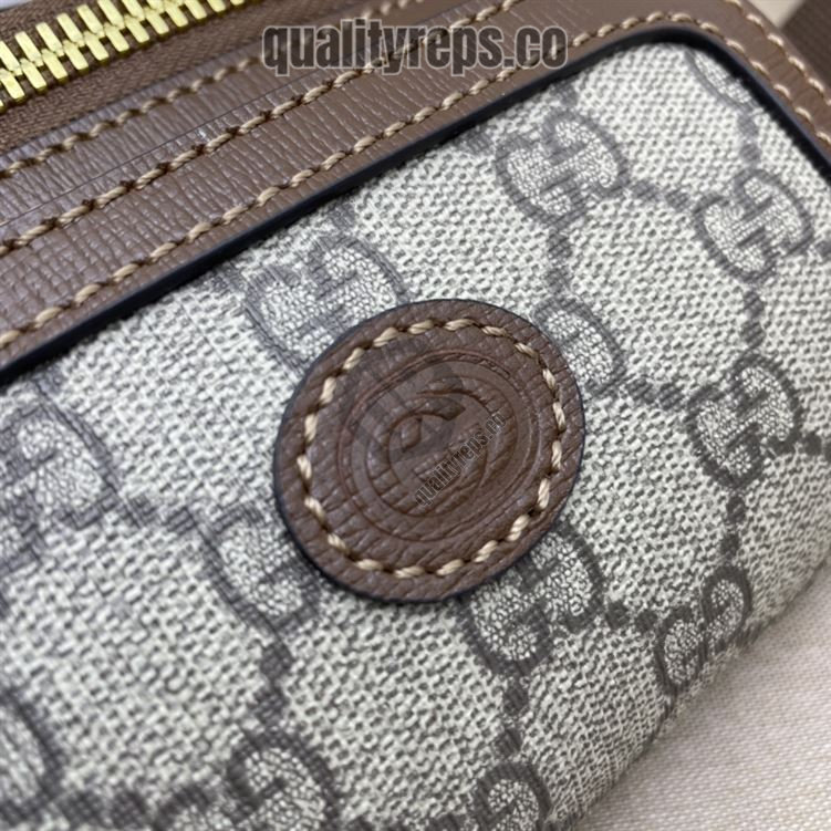 Belt Bag with Interlocking G Brown Leather Details GB144 Quality Reps - Image 10
