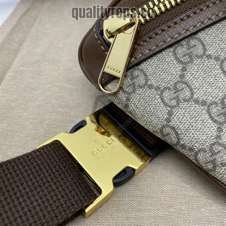 Belt Bag with Interlocking G Brown Leather Details GB144 Quality Reps - Image 6