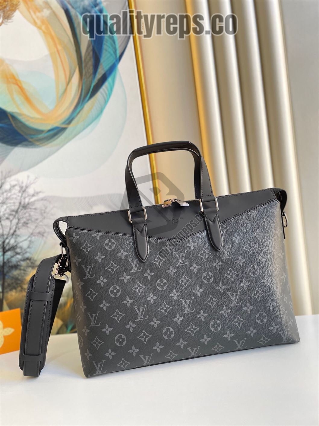 Briefcase Explorer Monogram Eclipse Canvas LB021 Quality Reps - Image 3