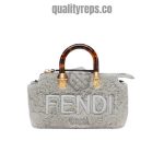 By The Way Mini Light Grey Sheepskin Small Boston Bag FB018 Quality Reps