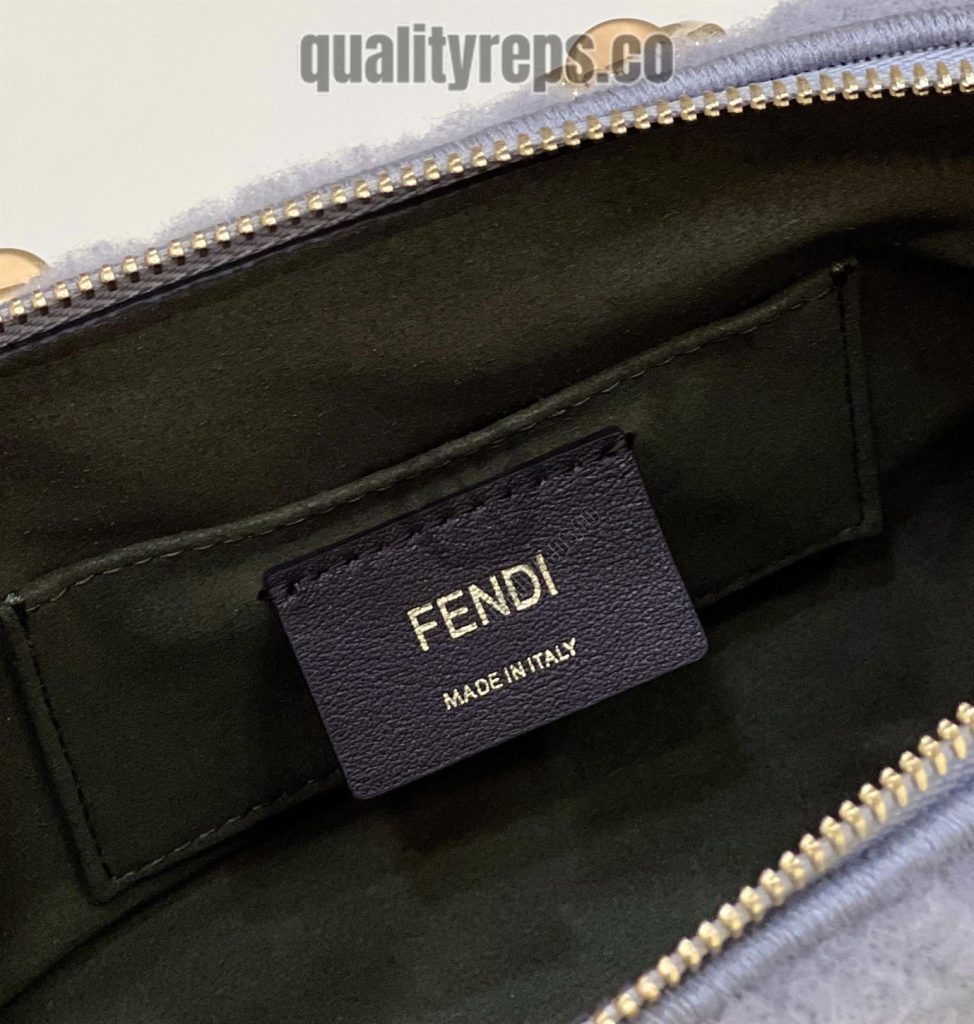 By The Way Mini Light Grey Sheepskin Small Boston Bag FB018 Quality Reps