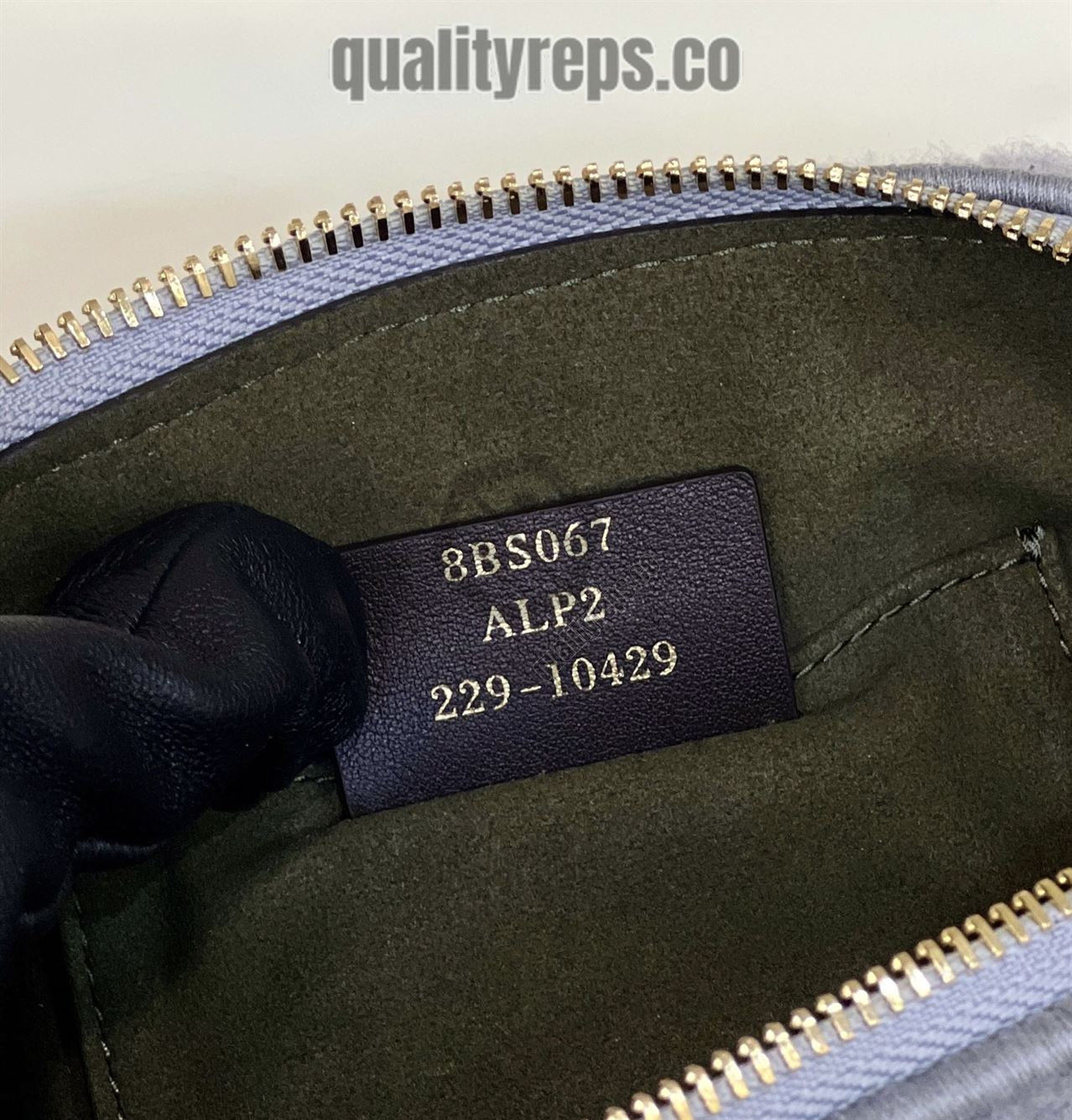 By The Way Mini Light Grey Sheepskin Small Boston Bag FB018 Quality Reps - Image 9
