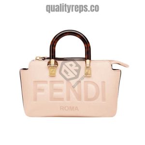 By The Way Mini Small Boston Bag Light Pink Leather FB017 Quality Reps
