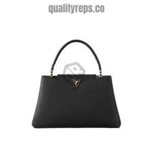 Capucines GM Souple Black Smooth Taurillon Quality Reps