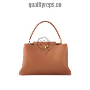 Capucines GM Souple Cognac Smooth Taurillon Quality Reps