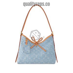 CarryAll PM Bag Blue Monogram Denim Organic Cotton Quality Reps