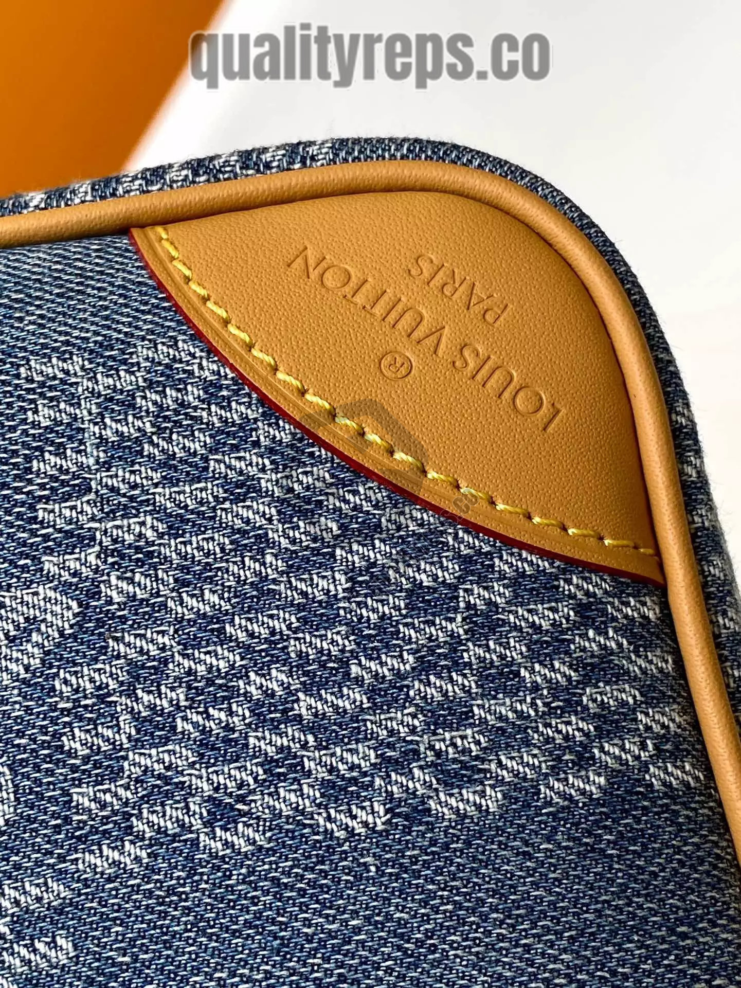 Chess Messenger Bag Blue Damier Denim 3D Cotton Canvas Quality Reps - Image 6