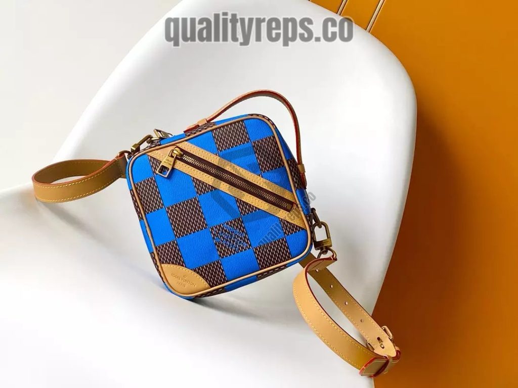 Chess Messenger Bag Blue Damier Pop Canvas Quality Reps