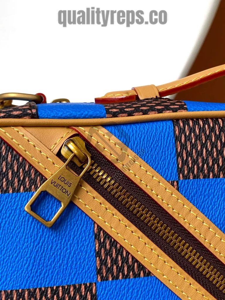 Chess Messenger Bag Blue Damier Pop Canvas Quality Reps