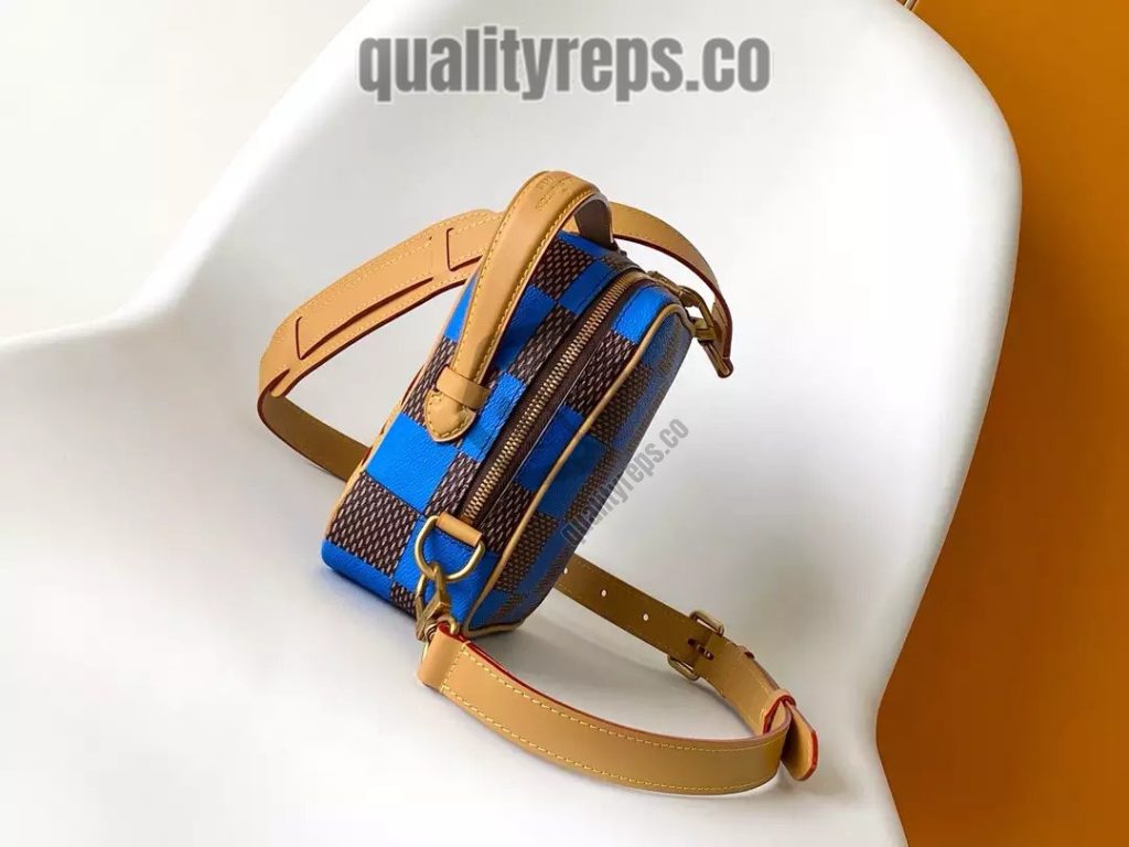Chess Messenger Bag Blue Damier Pop Canvas Quality Reps