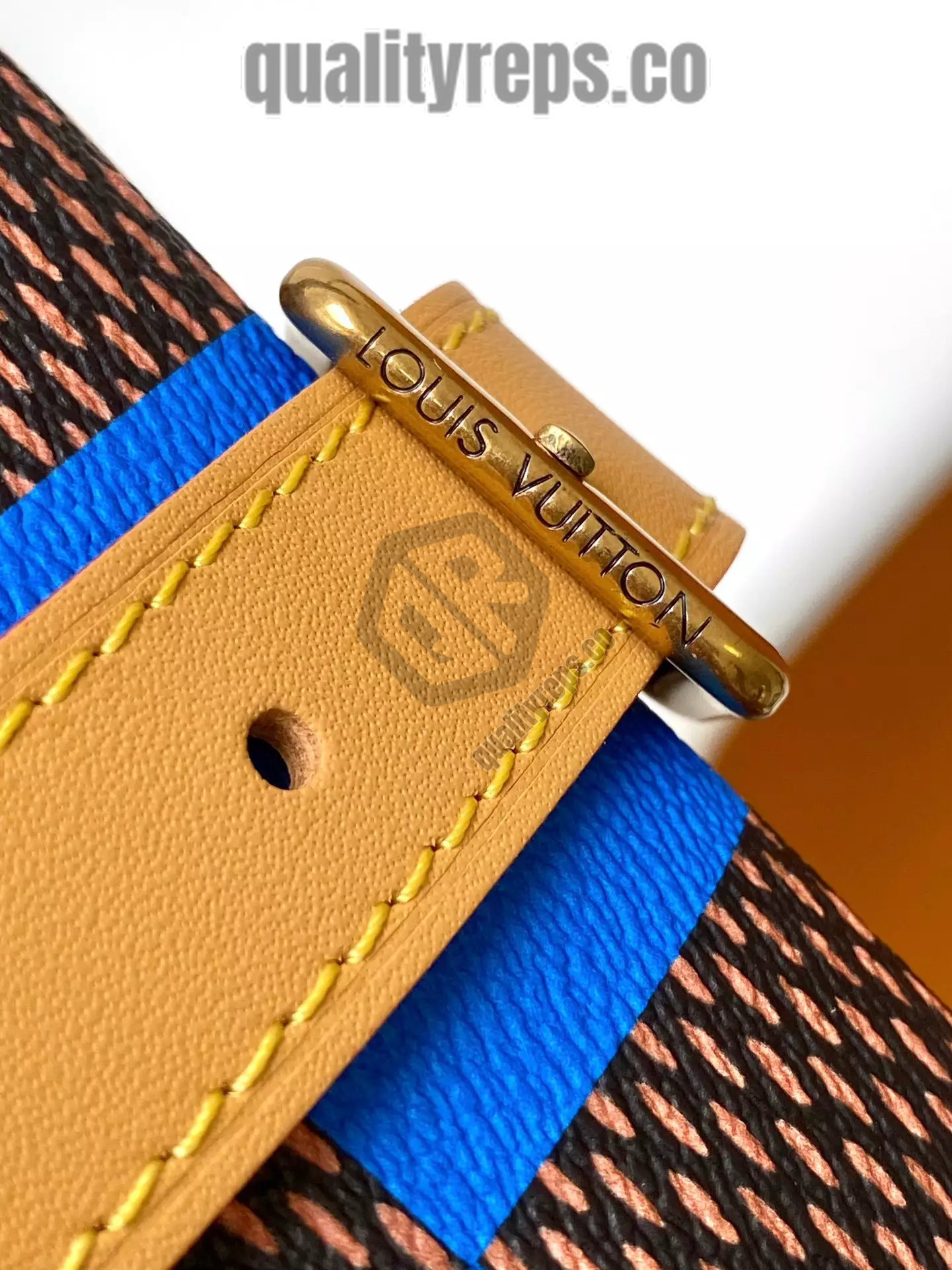 Chess Messenger Bag Blue Damier Pop Canvas Quality Reps - Image 8