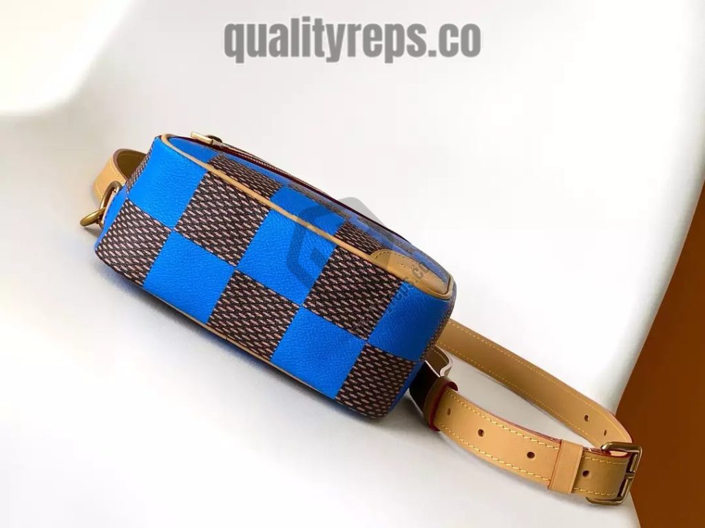 Chess Messenger Bag Blue Damier Pop Canvas Quality Reps