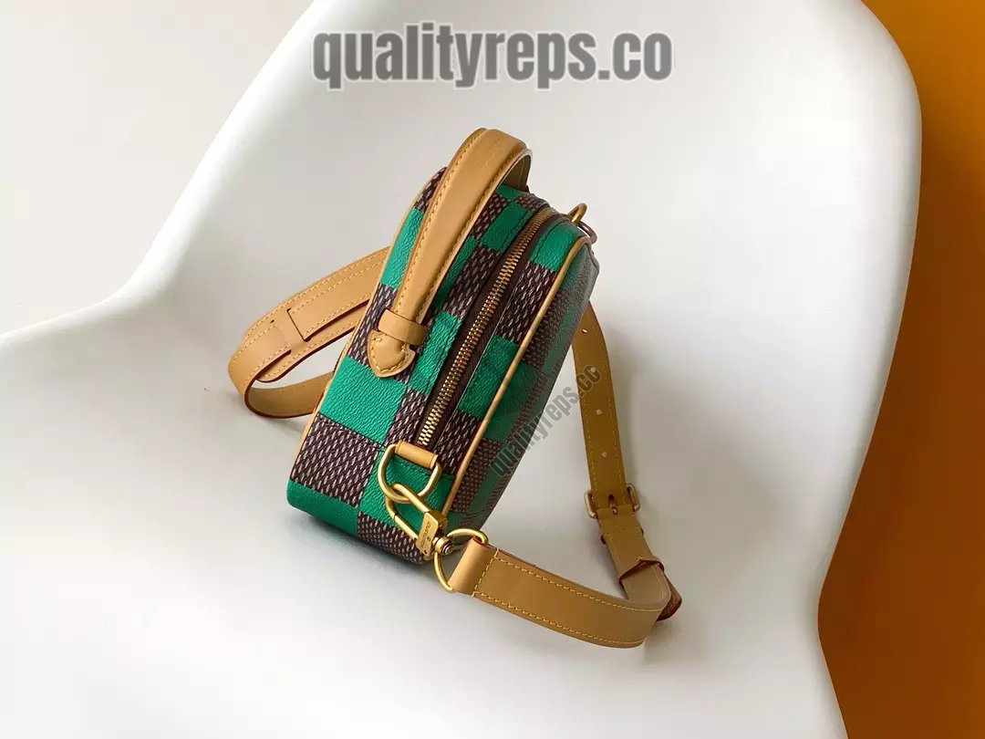 Chess Messenger Bag Green Damier Pop Canvas Quality Reps - Image 6
