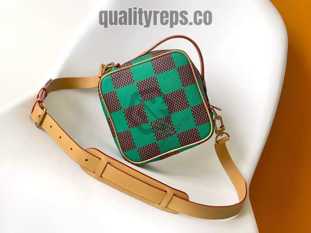 Chess Messenger Bag Green Damier Pop Canvas Quality Reps