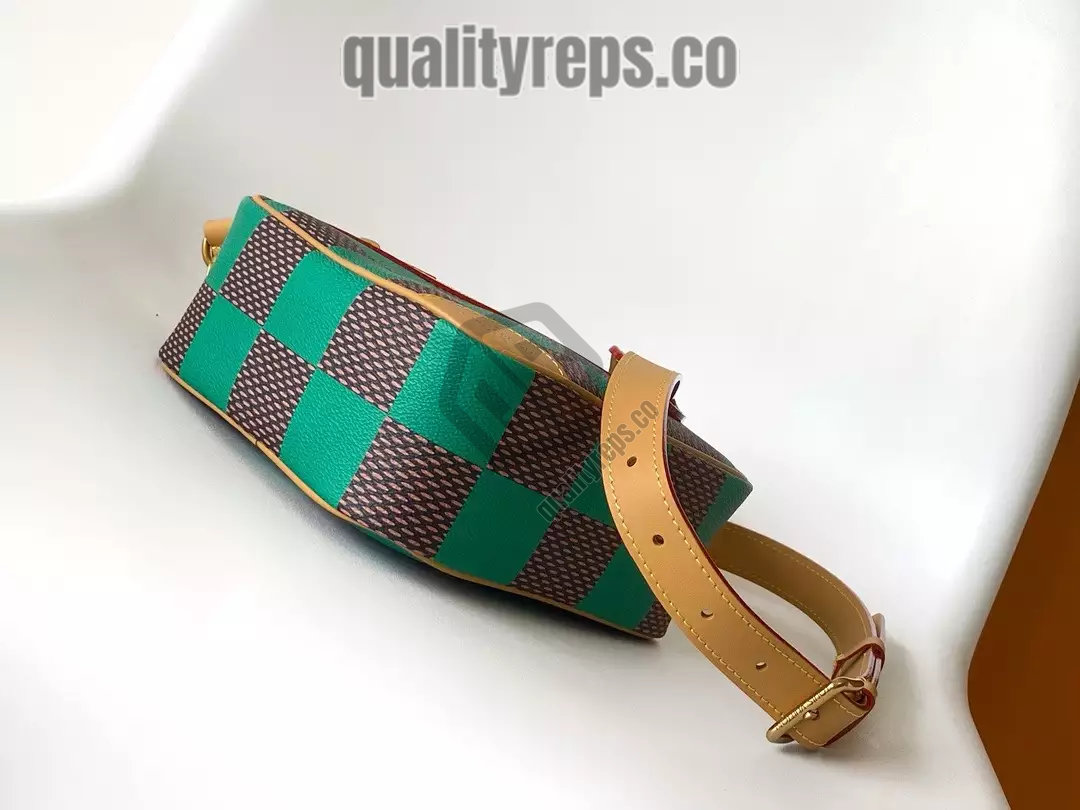 Chess Messenger Bag Green Damier Pop Canvas Quality Reps - Image 9