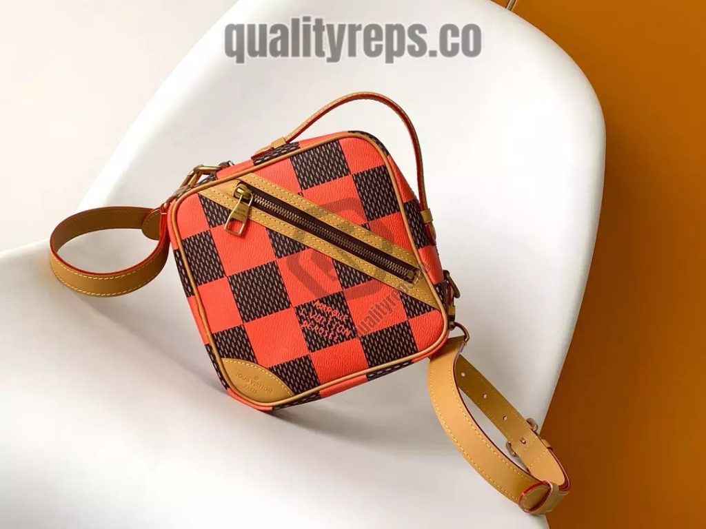Chess Messenger Bag Orange Damier Pop Canvas Quality Reps