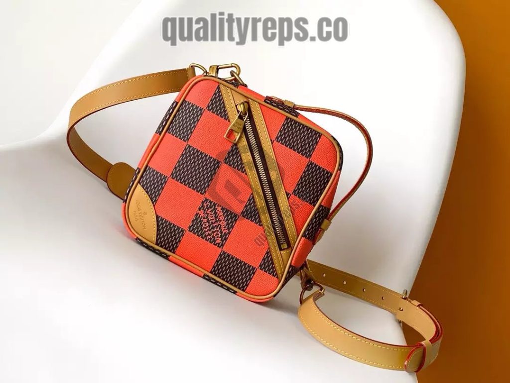 Chess Messenger Bag Orange Damier Pop Canvas Quality Reps