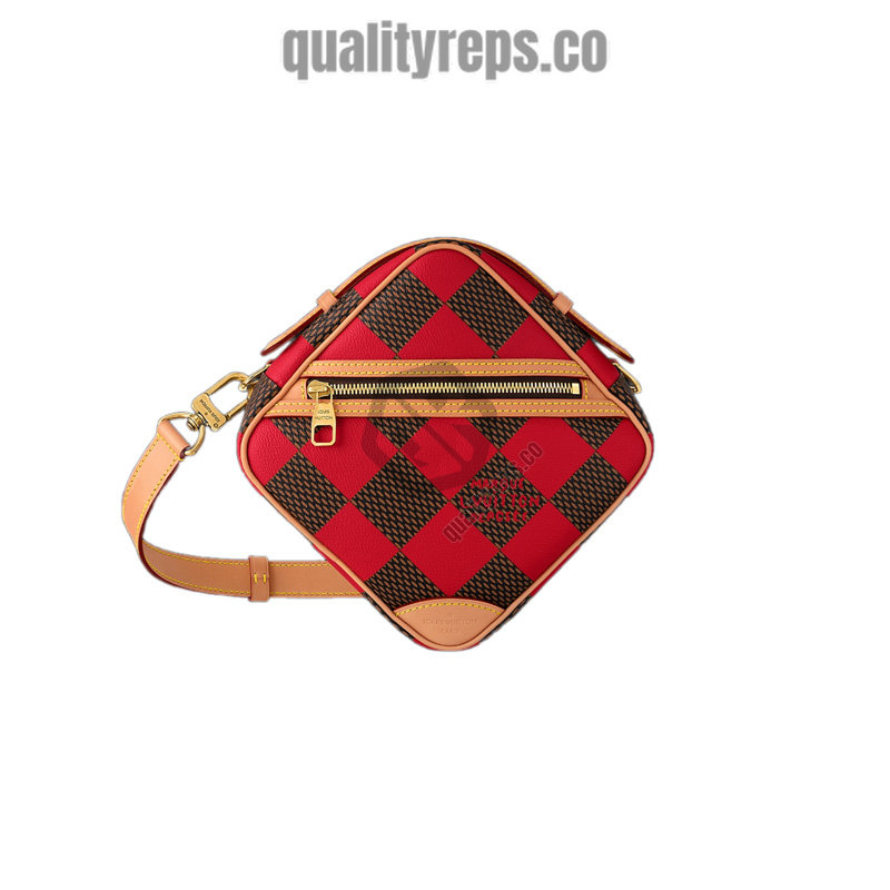 Chess Messenger Bag Red Damier Pop Canvas Quality Reps