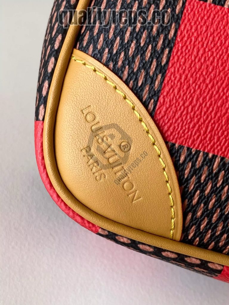 Chess Messenger Bag Red Damier Pop Canvas Quality Reps