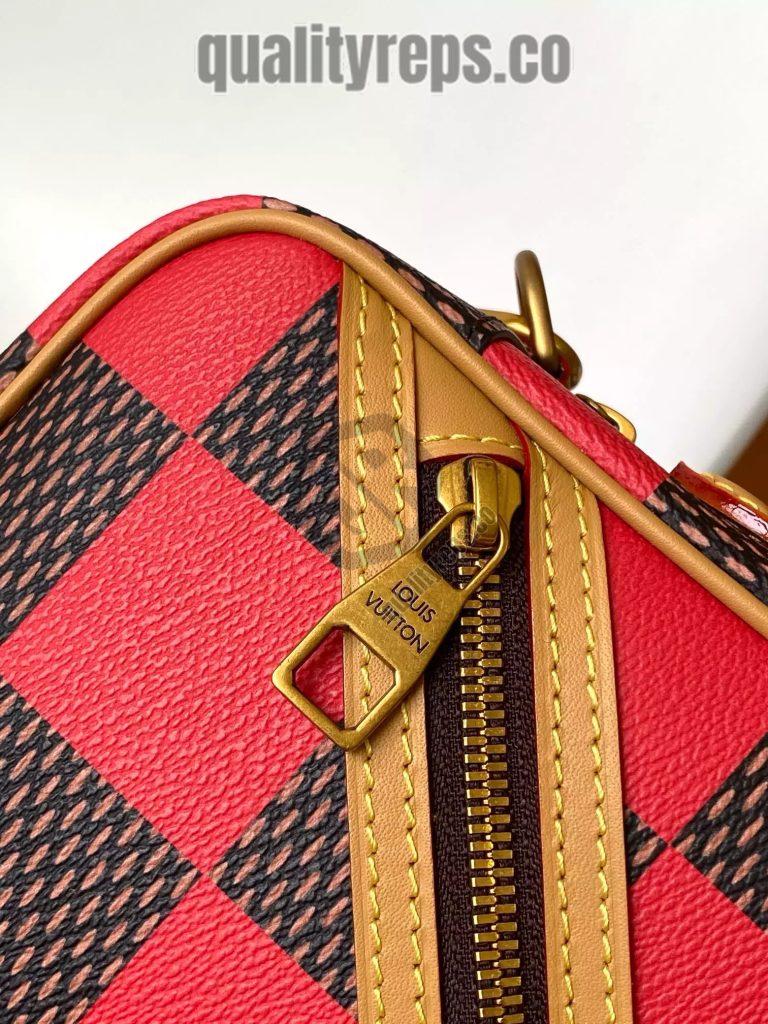 Chess Messenger Bag Red Damier Pop Canvas Quality Reps