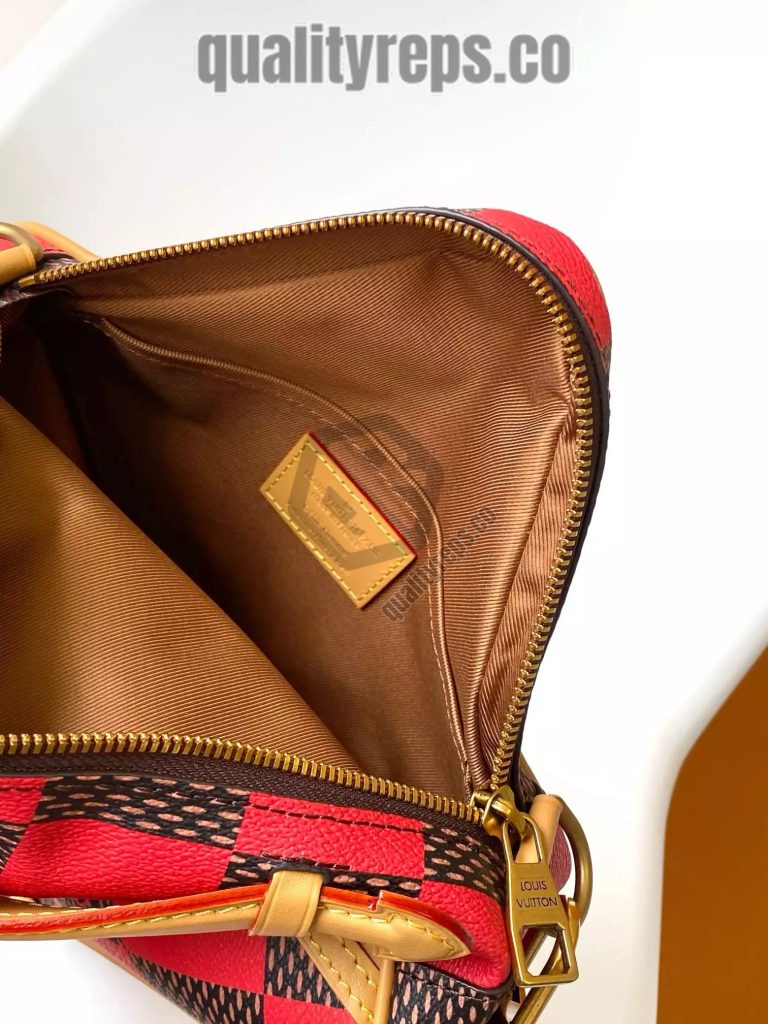 Chess Messenger Bag Red Damier Pop Canvas Quality Reps